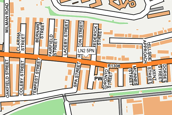 LN2 5PN map - OS OpenMap – Local (Ordnance Survey)