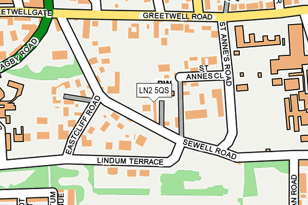 LN2 5QS map - OS OpenMap – Local (Ordnance Survey)