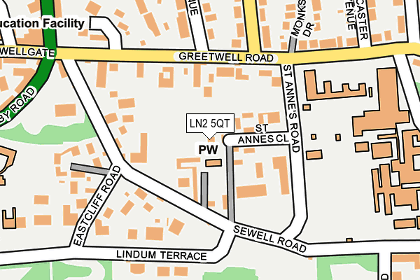 LN2 5QT map - OS OpenMap – Local (Ordnance Survey)