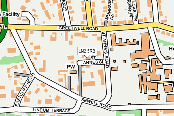 LN2 5RB map - OS OpenMap – Local (Ordnance Survey)