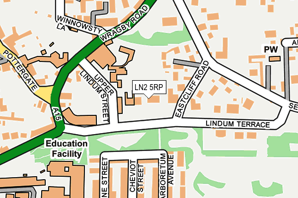 LN2 5RP map - OS OpenMap – Local (Ordnance Survey)