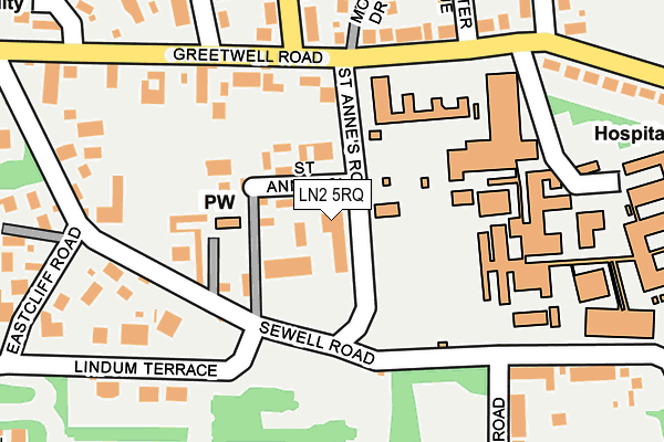 LN2 5RQ map - OS OpenMap – Local (Ordnance Survey)
