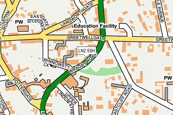LN2 5SH map - OS OpenMap – Local (Ordnance Survey)