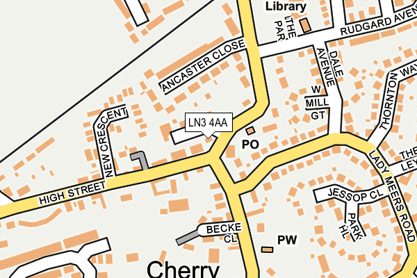 LN3 4AA map - OS OpenMap – Local (Ordnance Survey)