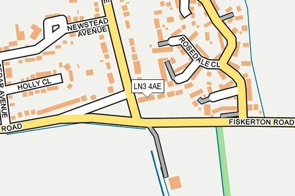 LN3 4AE map - OS OpenMap – Local (Ordnance Survey)