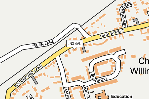 LN3 4AL map - OS OpenMap – Local (Ordnance Survey)