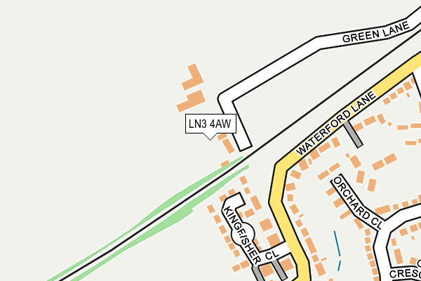 LN3 4AW map - OS OpenMap – Local (Ordnance Survey)