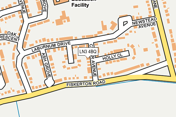 LN3 4BQ map - OS OpenMap – Local (Ordnance Survey)