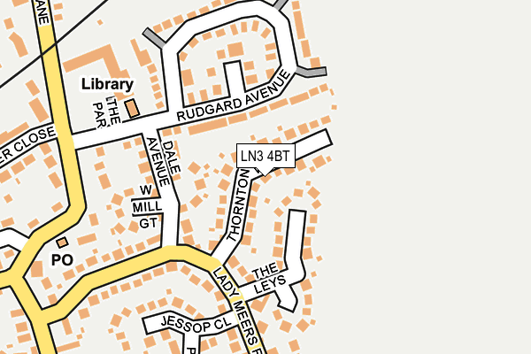 LN3 4BT map - OS OpenMap – Local (Ordnance Survey)