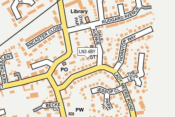 LN3 4BY map - OS OpenMap – Local (Ordnance Survey)