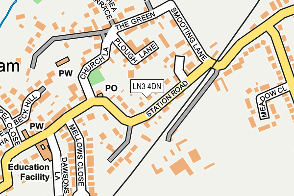 LN3 4DN map - OS OpenMap – Local (Ordnance Survey)