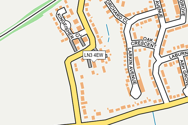 LN3 4EW map - OS OpenMap – Local (Ordnance Survey)