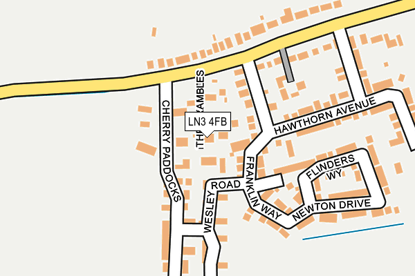 LN3 4FB map - OS OpenMap – Local (Ordnance Survey)