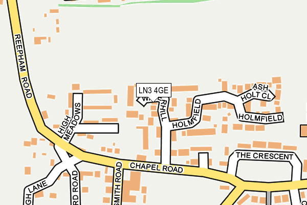 LN3 4GE map - OS OpenMap – Local (Ordnance Survey)