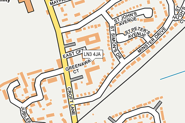 LN3 4JA map - OS OpenMap – Local (Ordnance Survey)