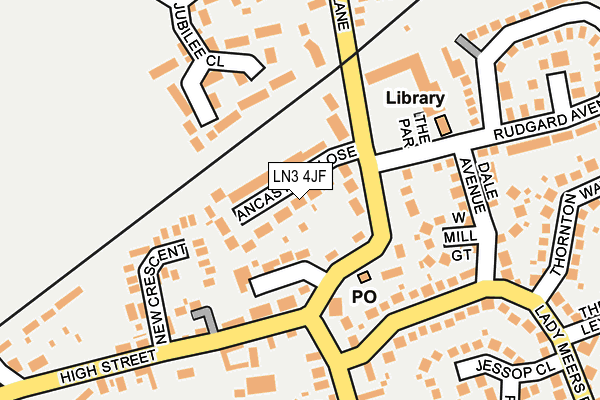 LN3 4JF map - OS OpenMap – Local (Ordnance Survey)