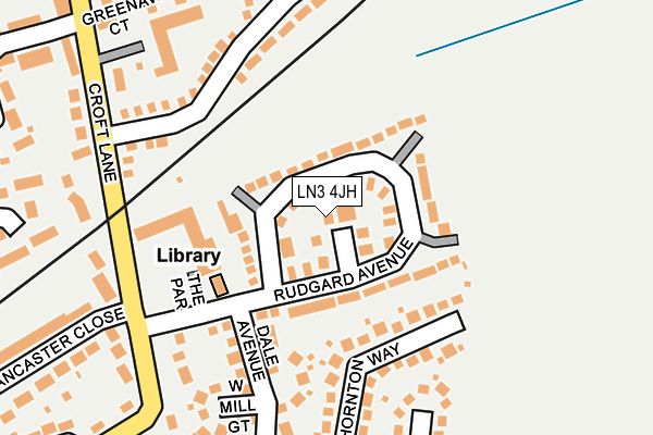 LN3 4JH map - OS OpenMap – Local (Ordnance Survey)