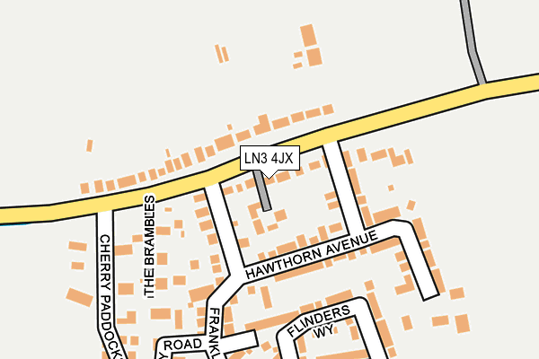 LN3 4JX map - OS OpenMap – Local (Ordnance Survey)