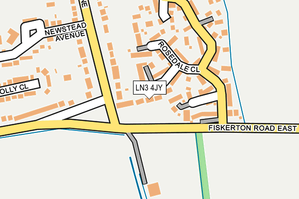 LN3 4JY map - OS OpenMap – Local (Ordnance Survey)
