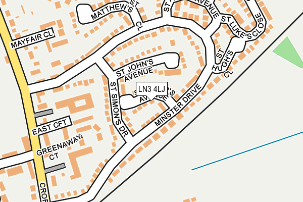 LN3 4LJ map - OS OpenMap – Local (Ordnance Survey)