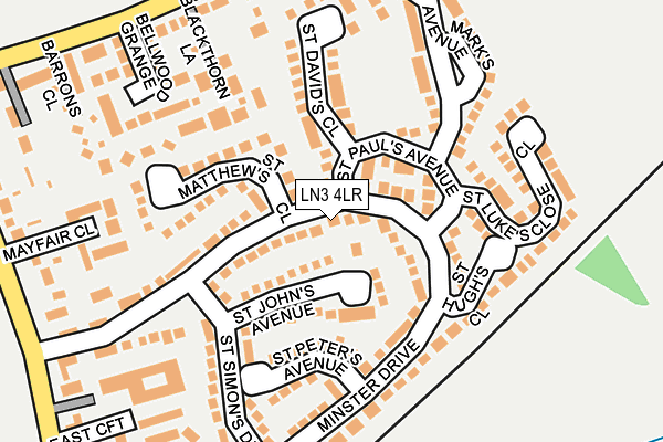 LN3 4LR map - OS OpenMap – Local (Ordnance Survey)