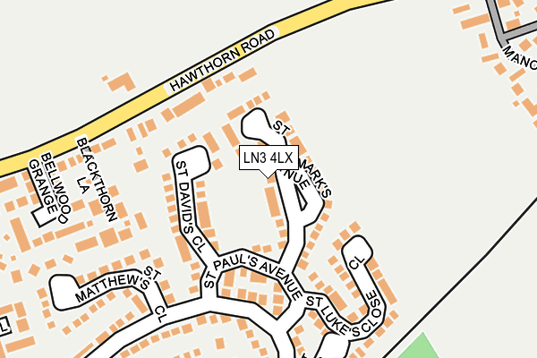LN3 4LX map - OS OpenMap – Local (Ordnance Survey)
