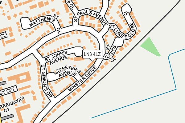 LN3 4LZ map - OS OpenMap – Local (Ordnance Survey)