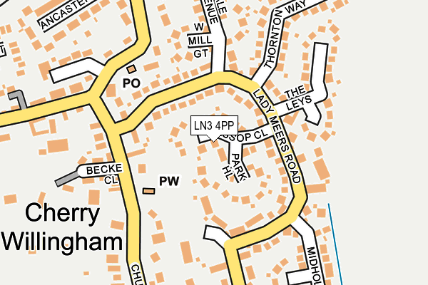 LN3 4PP map - OS OpenMap – Local (Ordnance Survey)