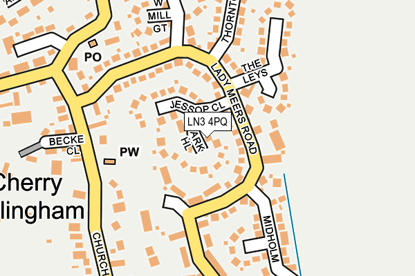 LN3 4PQ map - OS OpenMap – Local (Ordnance Survey)