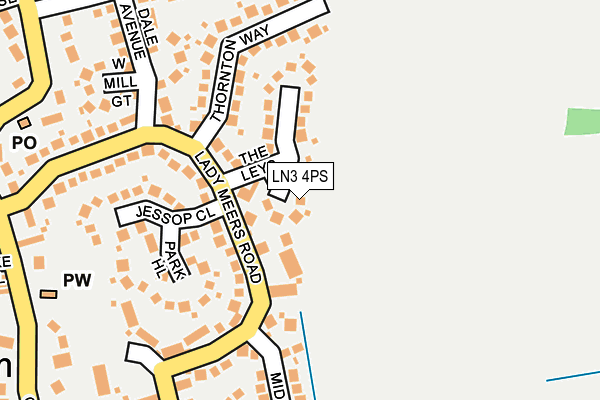 LN3 4PS map - OS OpenMap – Local (Ordnance Survey)