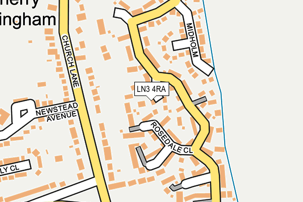 LN3 4RA map - OS OpenMap – Local (Ordnance Survey)