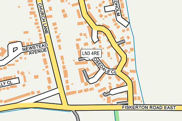 LN3 4RE map - OS OpenMap – Local (Ordnance Survey)