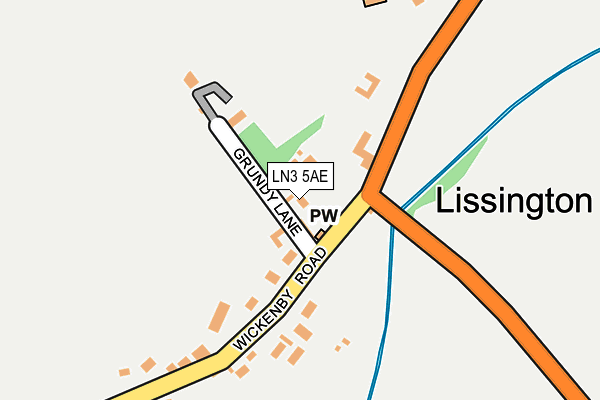 LN3 5AE map - OS OpenMap – Local (Ordnance Survey)