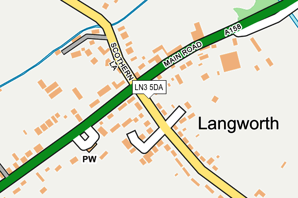 LN3 5DA map - OS OpenMap – Local (Ordnance Survey)