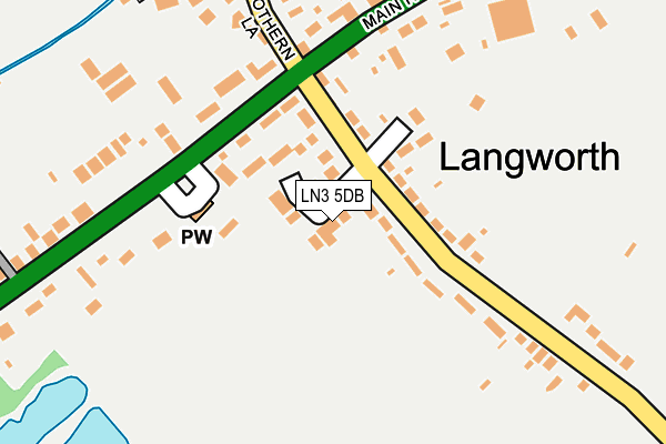 LN3 5DB map - OS OpenMap – Local (Ordnance Survey)