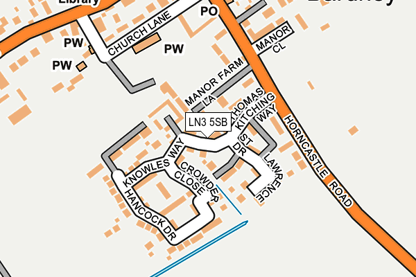 LN3 5SB map - OS OpenMap – Local (Ordnance Survey)