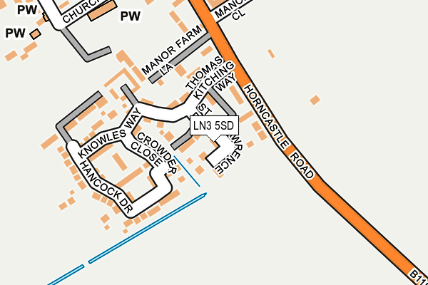 LN3 5SD map - OS OpenMap – Local (Ordnance Survey)