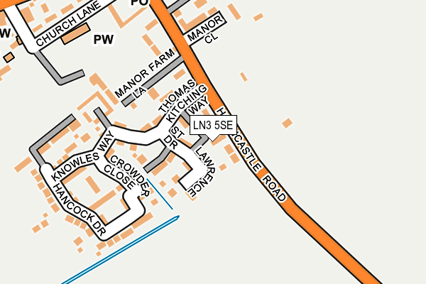 LN3 5SE map - OS OpenMap – Local (Ordnance Survey)