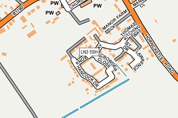 LN3 5SH map - OS OpenMap – Local (Ordnance Survey)