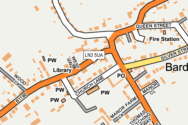 LN3 5UA map - OS OpenMap – Local (Ordnance Survey)