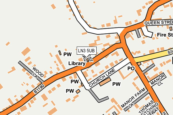 LN3 5UB map - OS OpenMap – Local (Ordnance Survey)