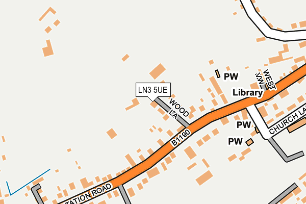 LN3 5UE map - OS OpenMap – Local (Ordnance Survey)