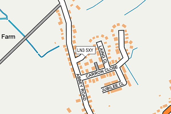 LN3 5XY map - OS OpenMap – Local (Ordnance Survey)