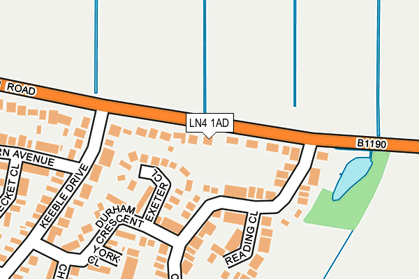 LN4 1AD map - OS OpenMap – Local (Ordnance Survey)