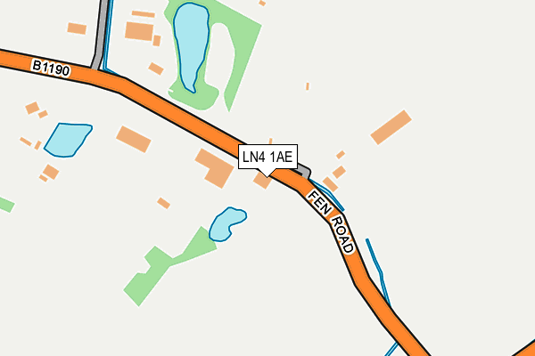 LN4 1AE map - OS OpenMap – Local (Ordnance Survey)