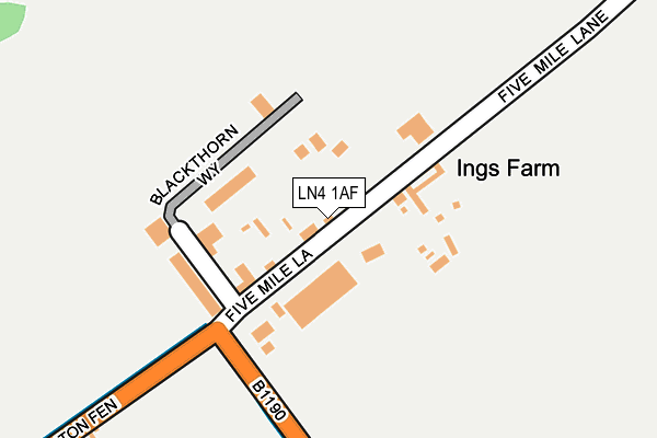 LN4 1AF map - OS OpenMap – Local (Ordnance Survey)