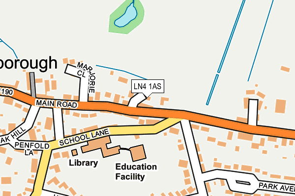 LN4 1AS map - OS OpenMap – Local (Ordnance Survey)