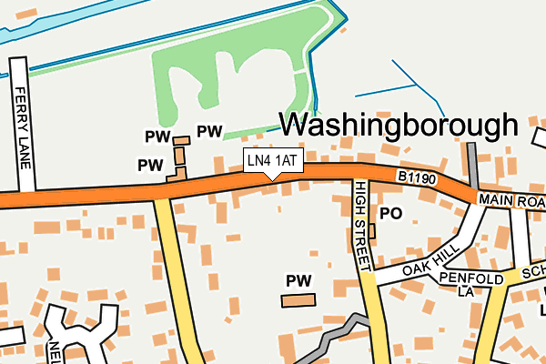 LN4 1AT map - OS OpenMap – Local (Ordnance Survey)