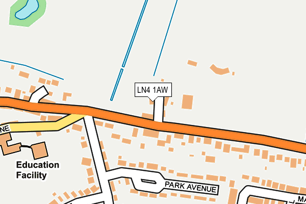 LN4 1AW map - OS OpenMap – Local (Ordnance Survey)