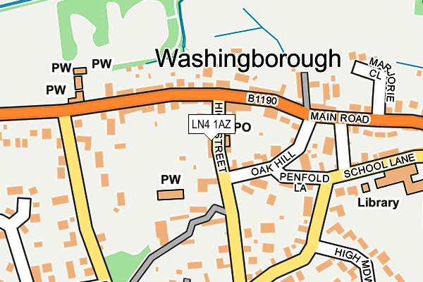 LN4 1AZ map - OS OpenMap – Local (Ordnance Survey)